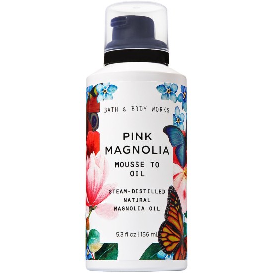 Bath & Body Works Pink Magnolia Mousse To Oil 5.3 Oz