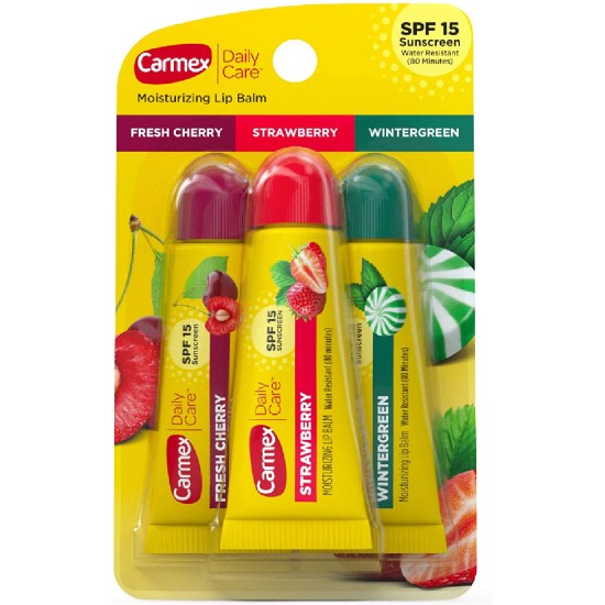 Carmex  Daily Care Assorted Lip Balm Tubes 0.35 Oz Pack Of 3