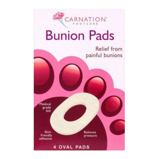 Carnation Bunion Oval Pads Pack Of 4