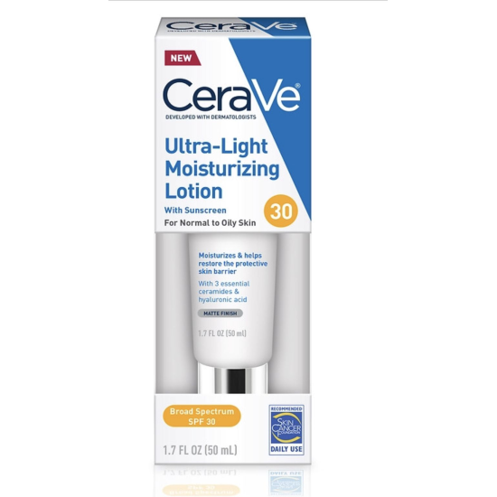 Cerave Ultra Light Moisturizing Face Lotion Spf 30 1.7 Oz