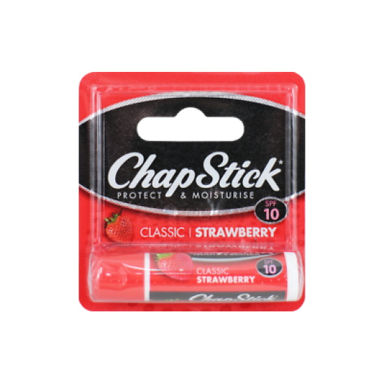 Chapstick Classic Strawberry Spf10 Lip Balm 4 Oz