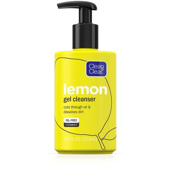 Clean And Clear Lemon Gel Facial Cleanser With Vitamin C 7.5 Oz