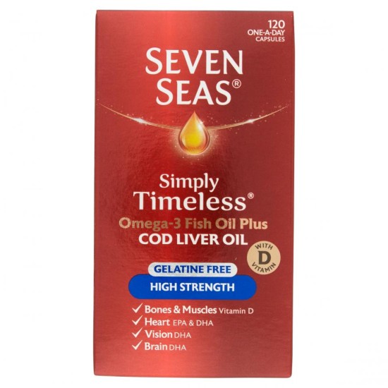 Seven Sea Cod Liver Oil High Strength 120 Capsules