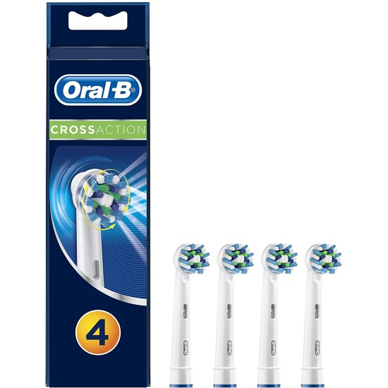 Oral-b  Crossaction Replacement Toothbrush Heads, White Pack Of 4