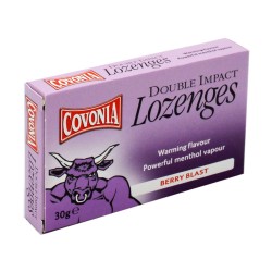 Covonia Double Impact Lozenges Warming Berry Blast 30g Covonia Double Impact Lozenges Warming Berry Blast 30g