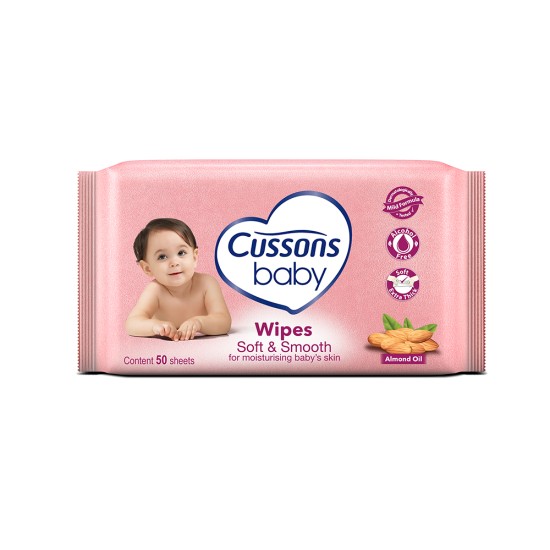 Cussons Baby Wipes Soft And Smooth 50 Sheets