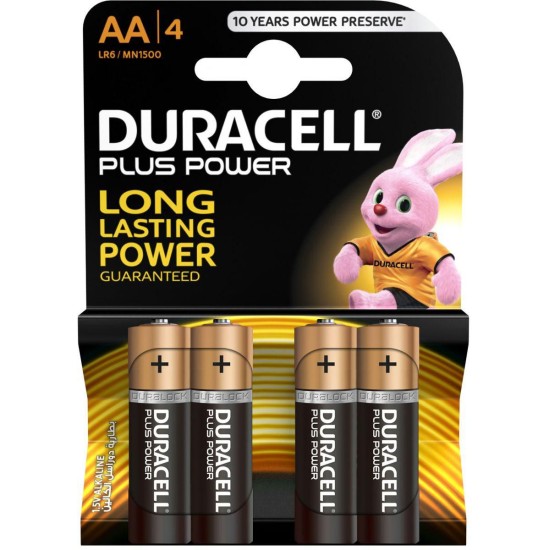 Duracell Plus Power Aaa Alkaline Batteries With Duralock 4 Pack