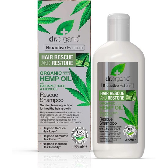 Dr Organic Hemp Oil Rescue And Restore Shampoo 265 Ml