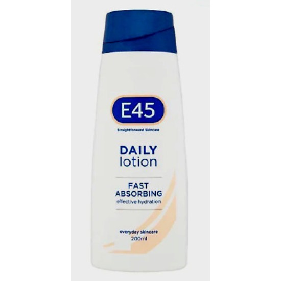 E45 Daily Moisturising Fast Absorbing Effective Hydration Lotion 200ml