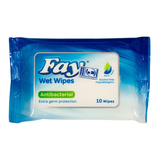 Fay Antibacterial Wet Wipes 10 Sheets