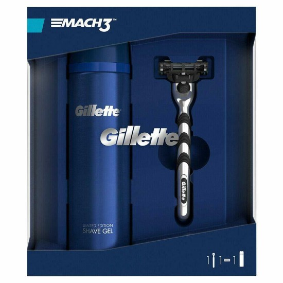 Gillette  Mach 3 Gift Set- Razor And Shaving Gel