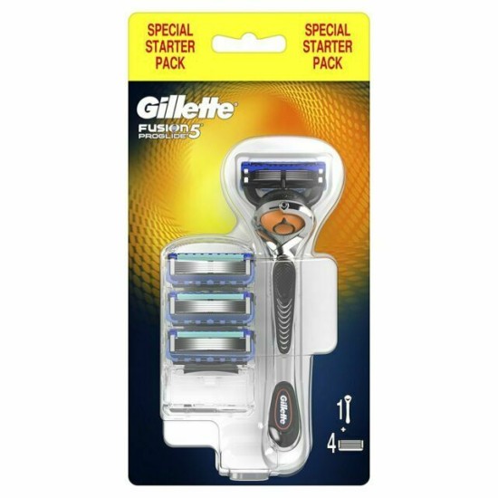 Gillette Fusion5 Proglide Men's Razor Starter  Pack 4 Blades