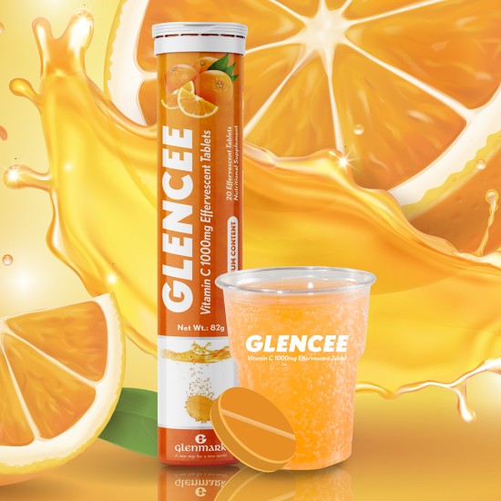 Glencee Vitamin C 1000mg Effervescent 20 Tablets