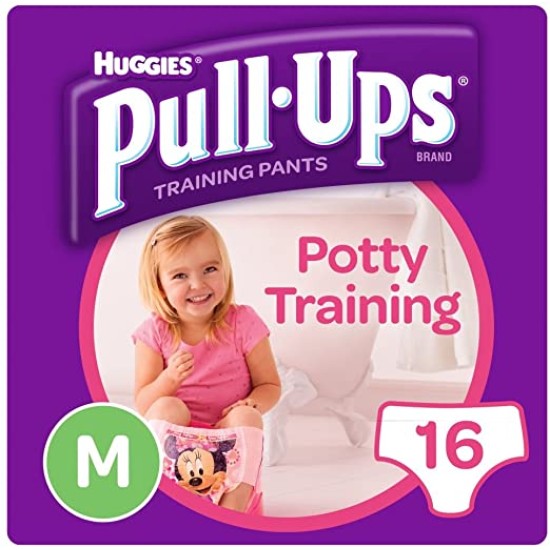 Huggies Pull-ups Day Time Potty Training Pants Girls Size Medium 16 Pants