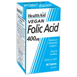 Health Aid Folic Acid 400ug 90 Tablets Health Aid Folic Acid 400ug 90 Tablets