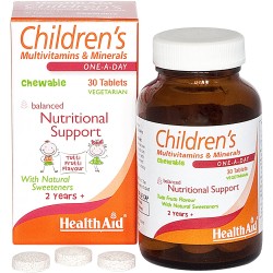 HealthAid Children's MultiVitamin + Minerals 30 Vegetarian Tablets HealthAid Children's MultiVitamin + Minerals 30 Vegetarian Tablets