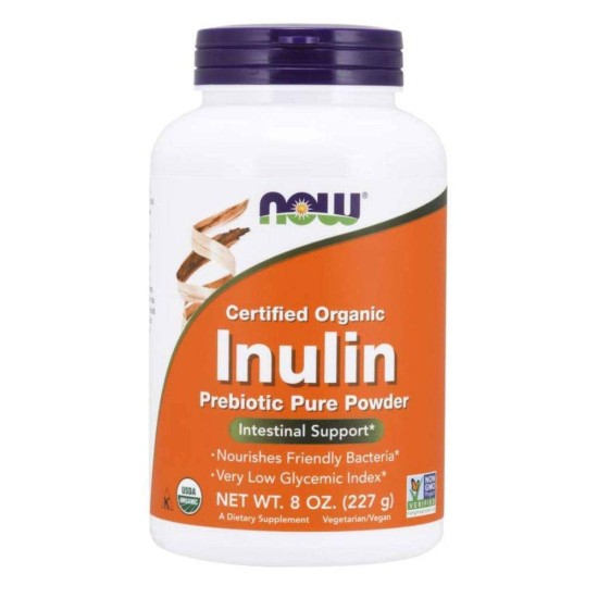 Now Foods Organic Inulin Pure Powder 8 0z