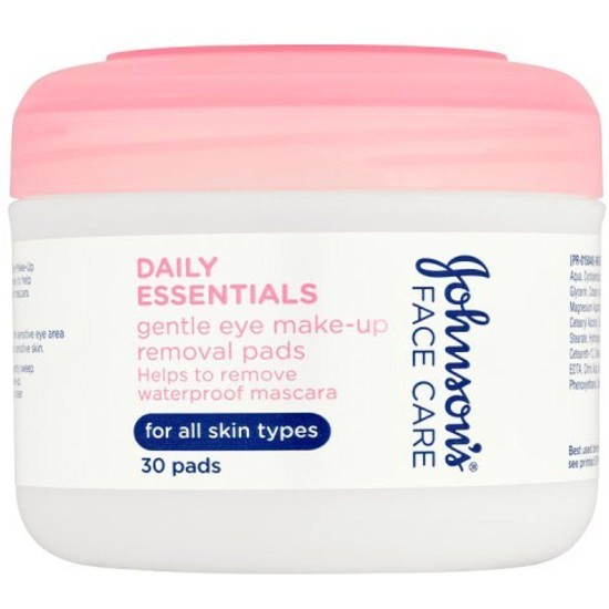 Johnsons Daily Essentials Gentle Eye Make-up Removal 30 Pads