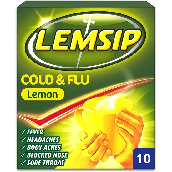 Lemsip Cold And Flu Lemon 10 Sachets