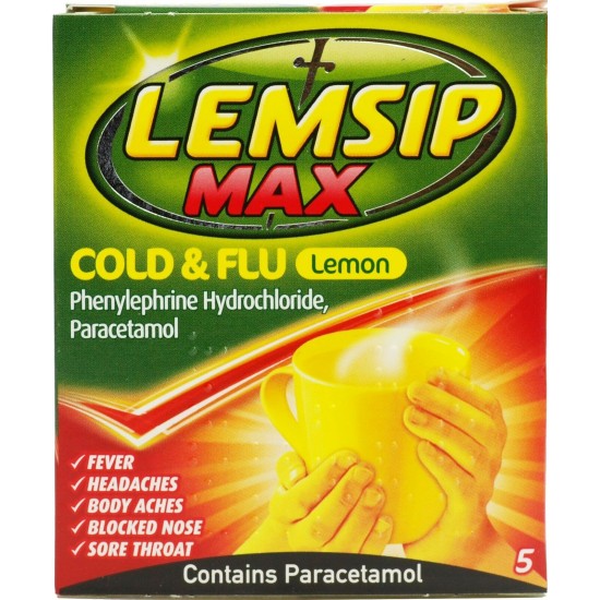 Lemsip Max Cold And Flu Lemon 5 Sachets