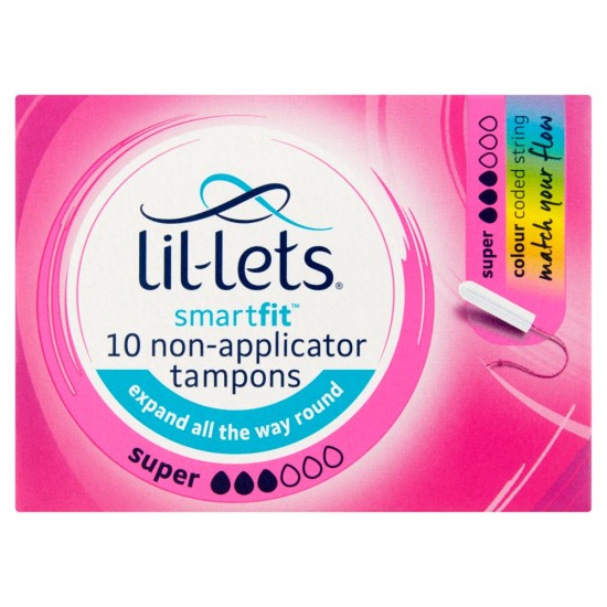 Lil-lets Extra Comfort Super Absorbency Non-applicator 10 Tampons