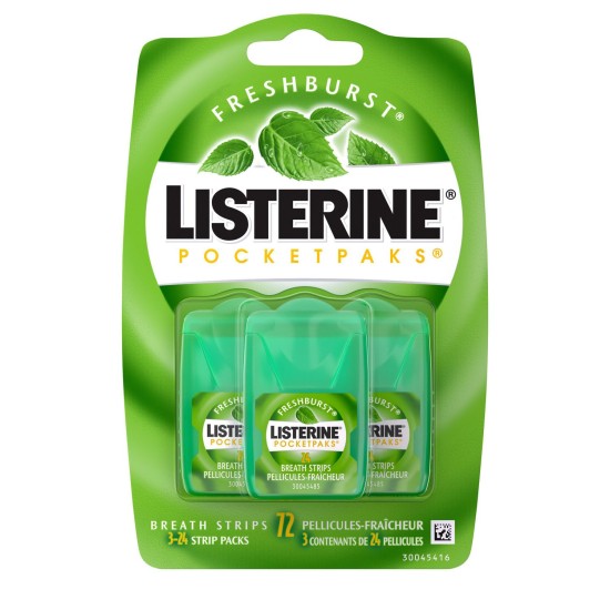 Listerine Freshburst Pocketpaks 72 Breath Strips
