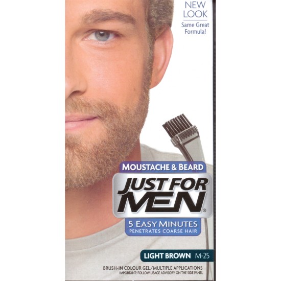 Just For Men Moustache And Beard Brush-in Colour Gel Light Brown M25