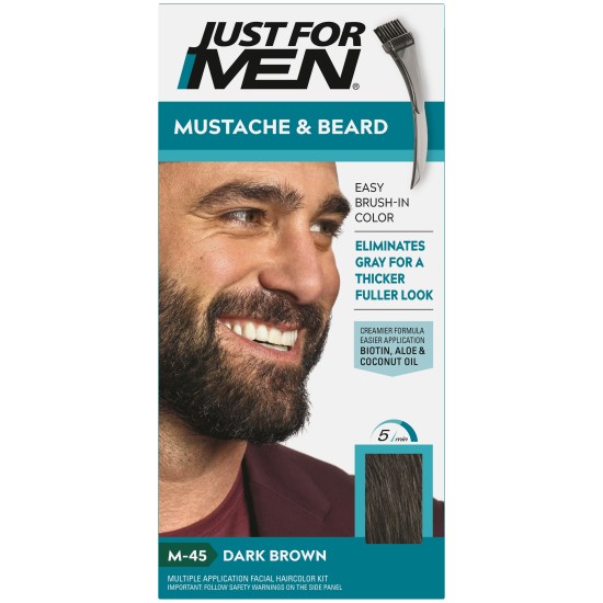 Just For Men M45 Moustache And Beard Natural Dark Brown Black