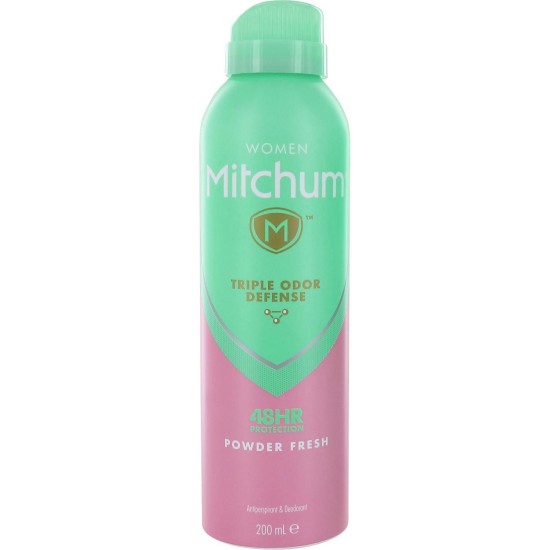 Mitchum Women Powder Fresh Triple Odor Defense Anti-perspirant Spray 200 Ml
