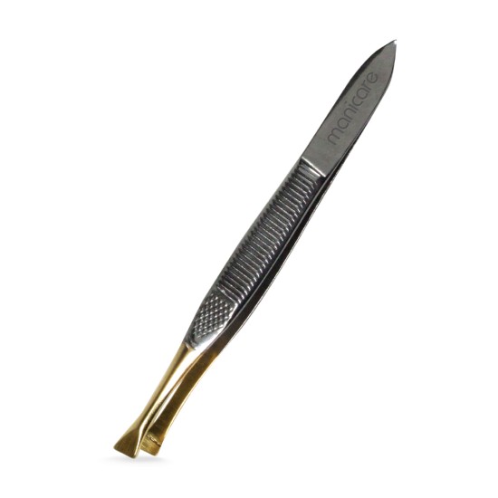 Manicare Slant Tweezers Gold Plated