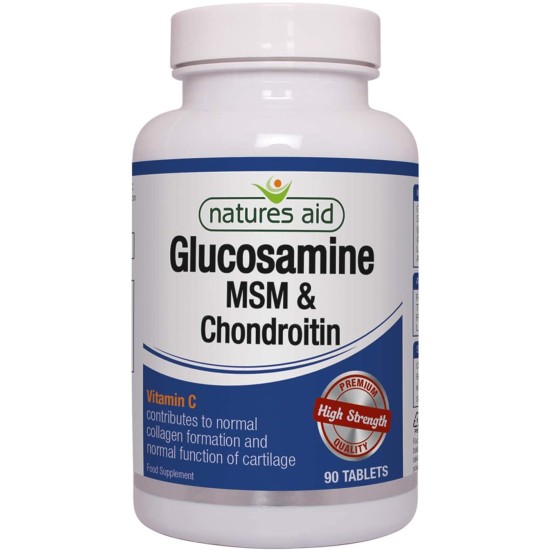 Natures Aid Glucosamine Msm And Chondroitin 90 Tablets