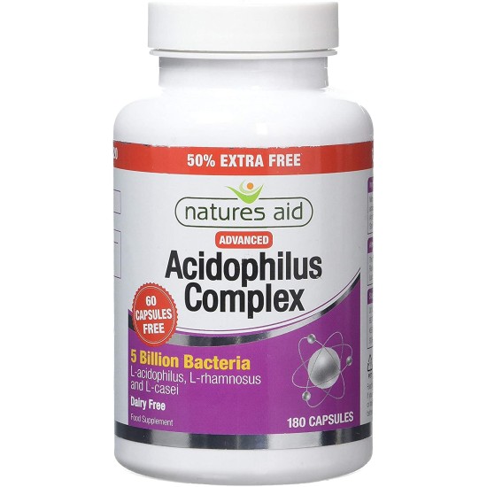 Natures Aid Advanced Acidophilus Complex 180 Capsules