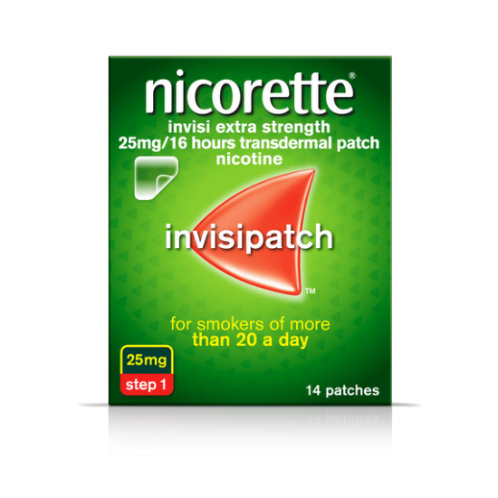 Nicorette Invisi Patch Step 1 25mg 14 Nicotine Patches
