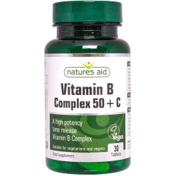 Natures Aid Vitamin B Complex +c 30 Tablets Natures Aid Vitamin B Complex +c 30 Tablets