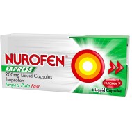 Nurofen Express Ibuprofen 200mg 16 Liquid Capsules