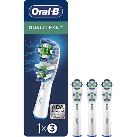Oral B Dual Clean Toothbrush Replacement 3 Brush Heads