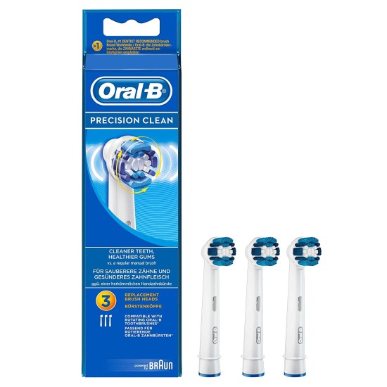 Oral B Precision Clean Toothbrush Replacement Heads 3 Pack