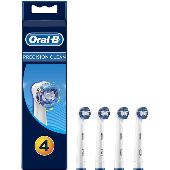 Oral B Precision Clean Toothbrush Replacements Brush Heads Refills 4 Pieces