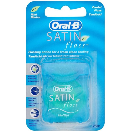 Oral B Satin Dental Mint Floss 25m