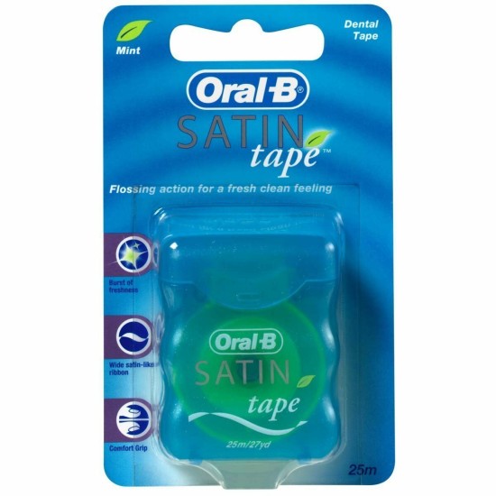 Oral B Satin Tape Mint Dental Floss 25m