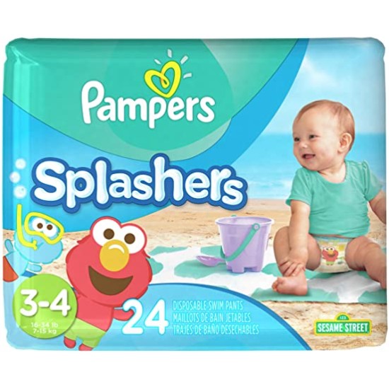 Pampers Splashers Disposable Swim Pants Size 3-4 24 Pack
