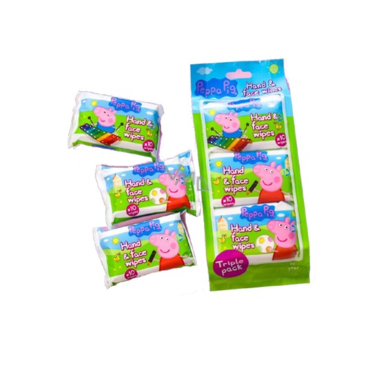Peppa Pig Hand And Face Wipes Triple Pack Of 10