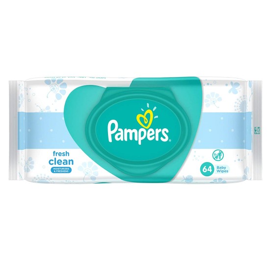 Pampers Fresh Clean Baby Wipes 64 Wipes
