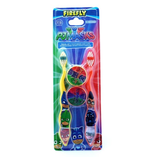 Pjmasks Toothbrushes 2 Pack With Caps