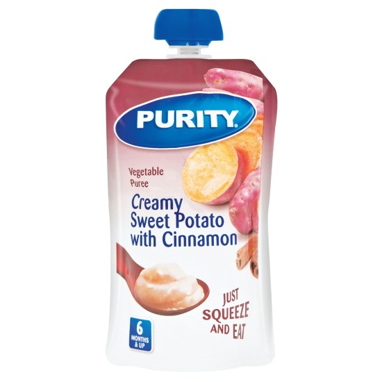 Purity Creamy Sweet Potato With Cinnamon Vegetable Puree Baby Food Pouch 110ml