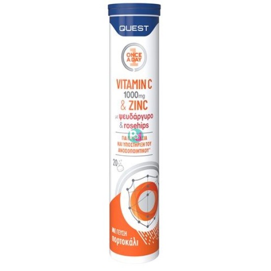 Quest Vitamin C 1000mg And Zinc  20 Effervescent Tablets