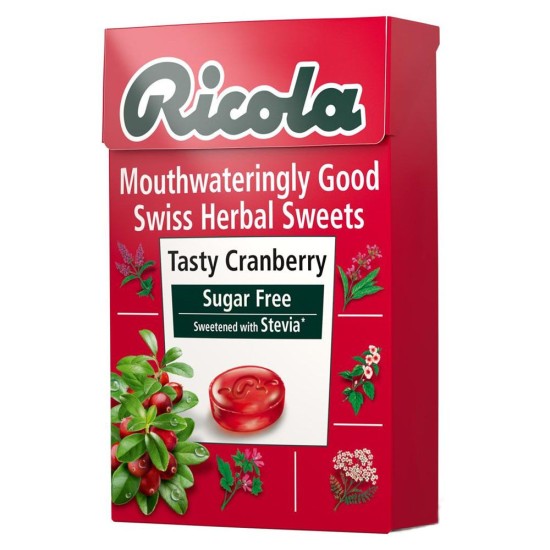 Ricola Cranberry Sugar Free Swiss Herb Drops 45g