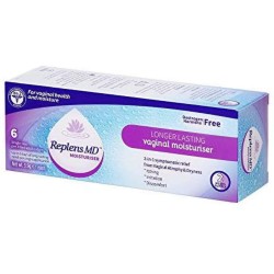 Replens Md Longer Lasting Vaginal Moisturiser 6 Single Applicators 5.9g