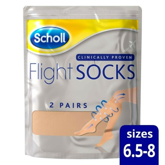 Scholl Flight Socks Size 39-42 2 Pairs