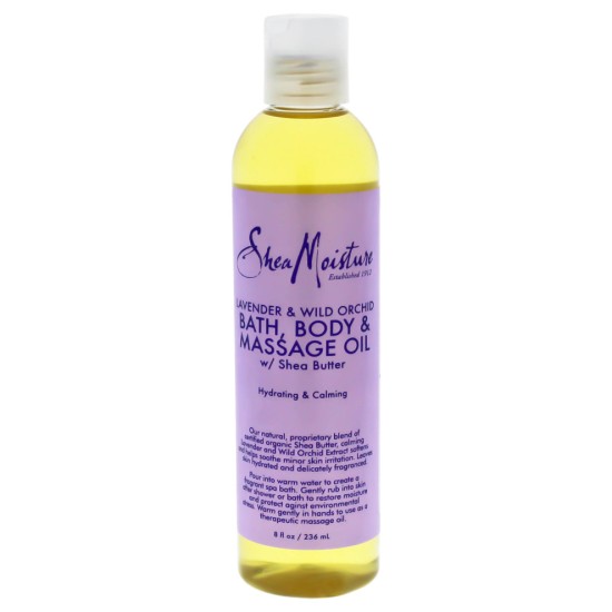 Shea Moisture Lavender And Wild Orchid Bath, Body And Massage Oil 236ml